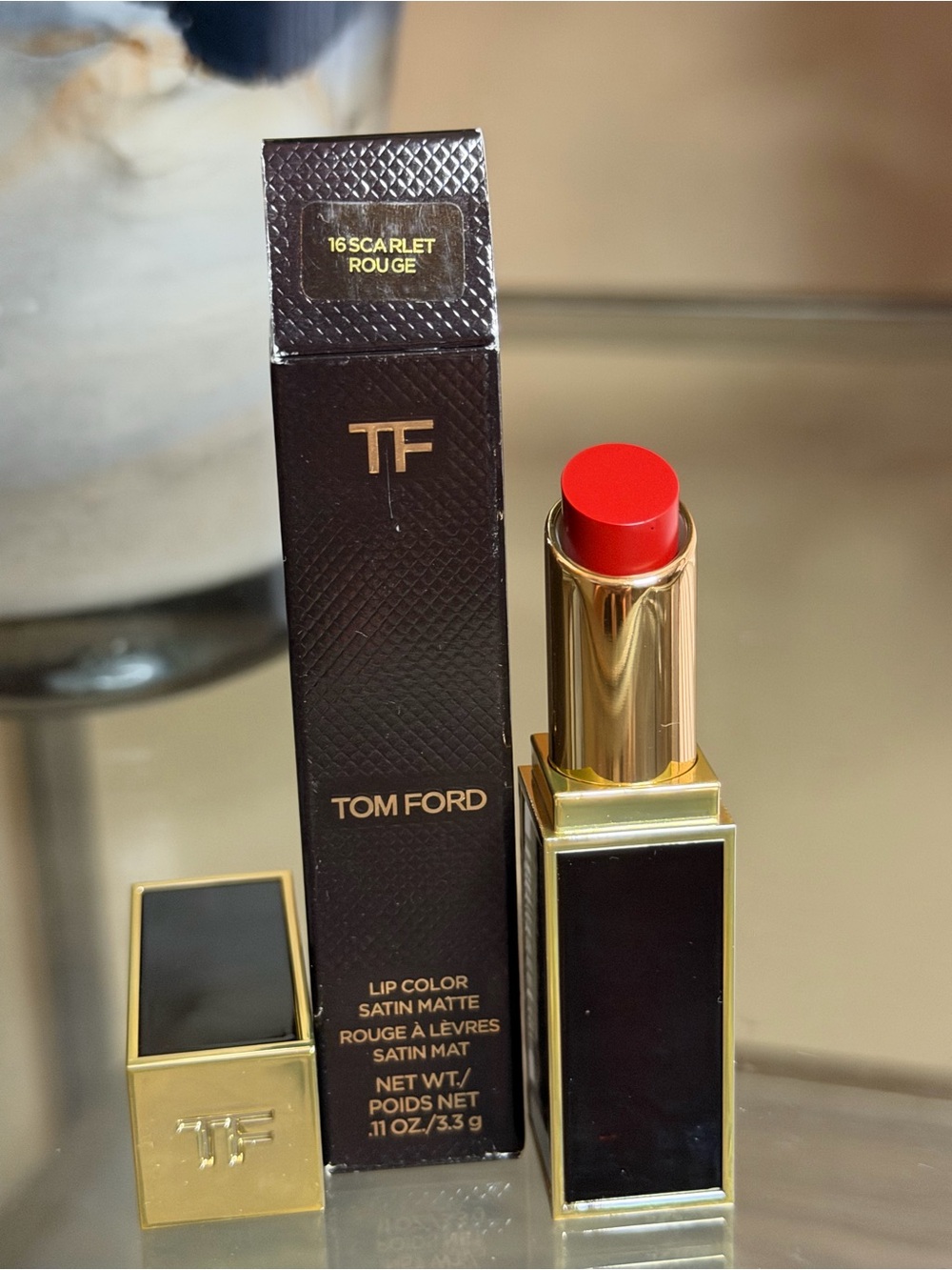16 Scarlet Rouge-Tom Ford Lip Color Satin Matte